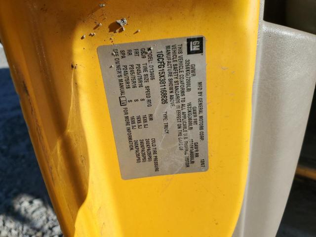 1GCFG15X381168626 - 2008 CHEVROLET EXPRESS G1 YELLOW photo 13