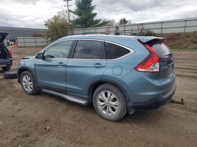 5J6RM4H79DL078702 - 2013 HONDA CR-V EXL BLUE photo 2