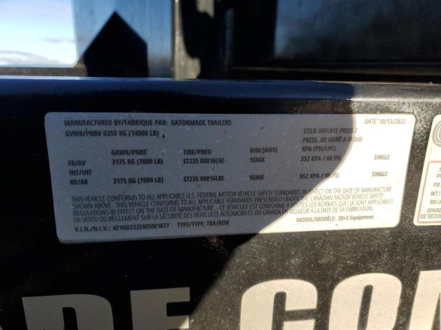 4Z1HD2325MS001877 - 2021 UTILITY TRAILER Qara foto 10