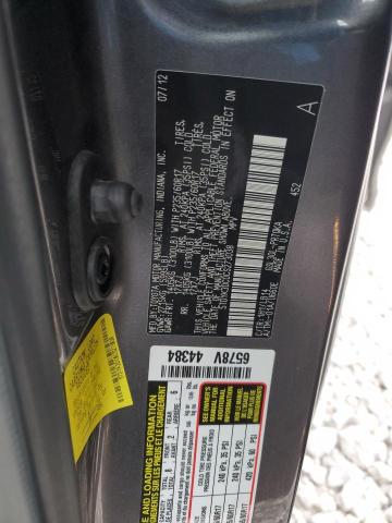 5TDYK3DC0CS273038 - 2012 TOYOTA SIENNA XLE GRAY photo 12