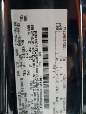 1FMCU9GX5GUB85461 - 2016 FORD ESCAPE SE BLACK photo 13