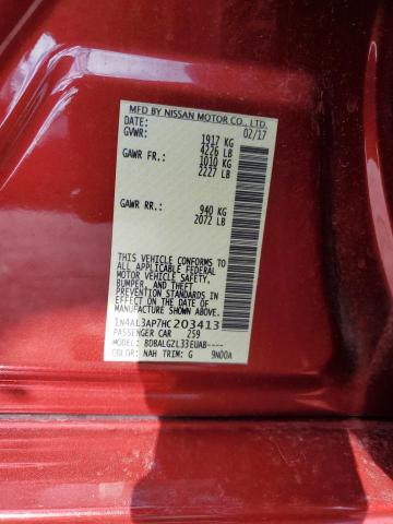 1N4AL3AP7HC203413 - 2017 NISSAN ALTIMA 2.5 Կարմիր լուսանկար 12