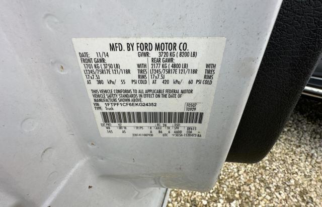 1FTPF1CF6EKG24352 - 2014 FORD F150 WHITE photo 10