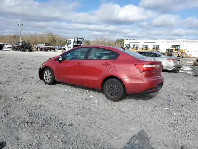 KNADN4A35C6072250 - 2012 KIA RIO EX RED photo 2