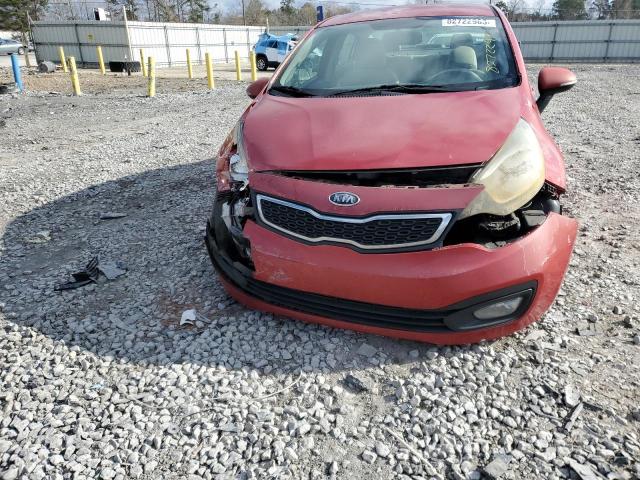 KNADN4A35C6072250 - 2012 KIA RIO EX RED photo 5