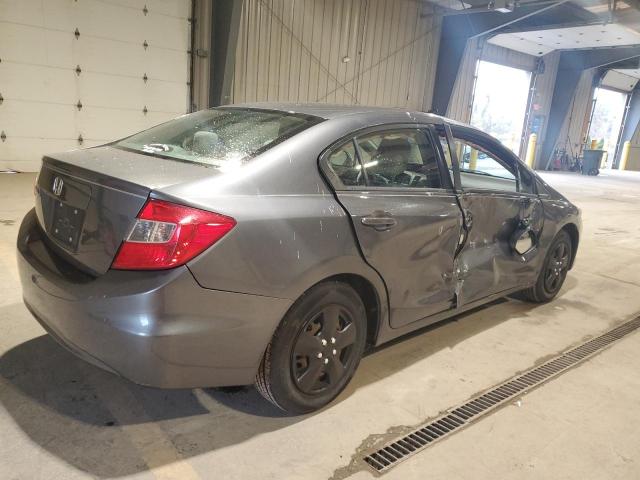 2HGFB2E57CH514790 - 2012 HONDA CIVIC LX CHARCOAL photo 3