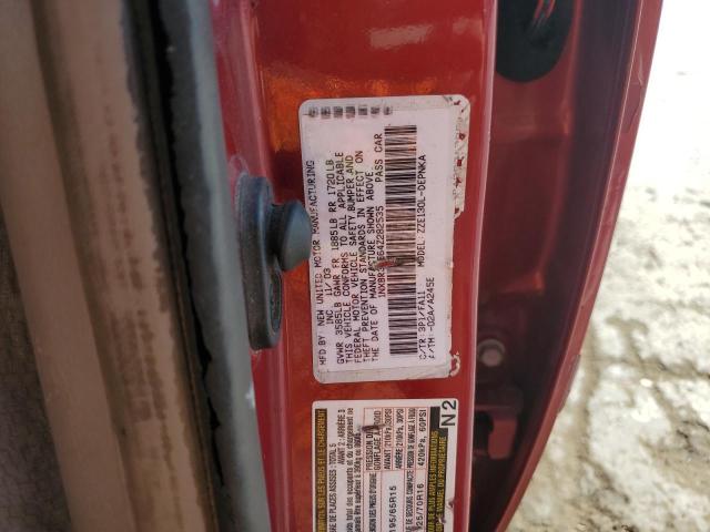 1NXBR32E64Z282535 - 2004 TOYOTA COROLLA CE 红色 照片 12