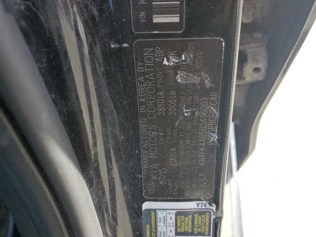 KNAFK4A65G5496003 - 2016 KIA FORTE LX BLACK photo 12