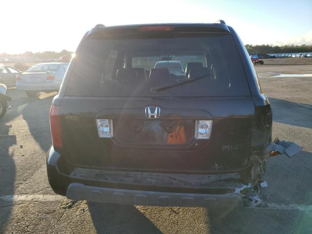 2HKYF18614H559081 - 2004 HONDA PILOT EXL BLACK photo 6