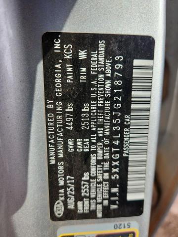 5XXGT4L35JG218793 - 2018 KIA OPTIMA LX Күміс фото 12