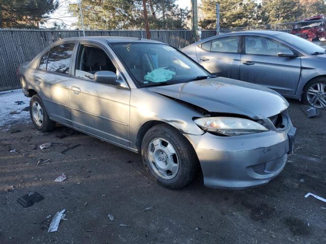 JHMES96624S016757 - 2004 HONDA CIVIC HYBRID GRAY photo 4