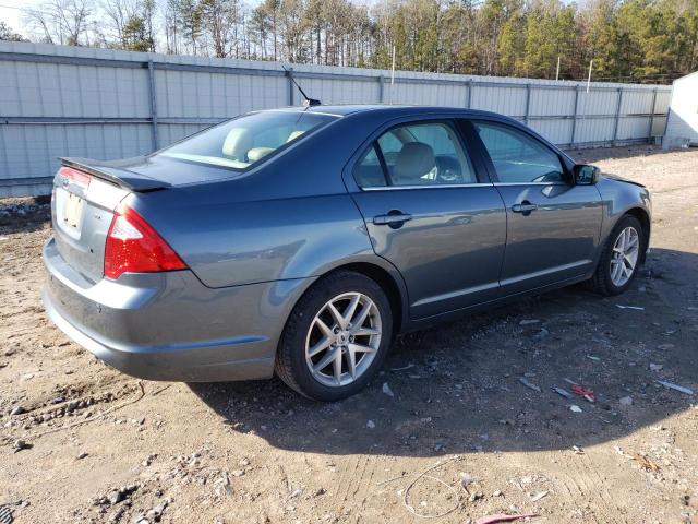 3FAHP0JA7BR152565 - 2011 FORD FUSION SEL BLUE photo 3