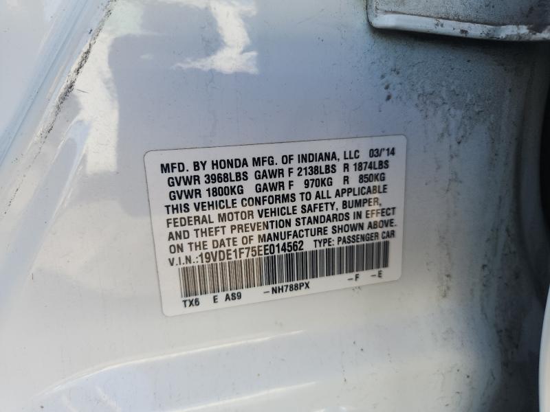 19VDE1F75EE014562 - 2014 ACURA ILX 20 TECH WHITE photo 12