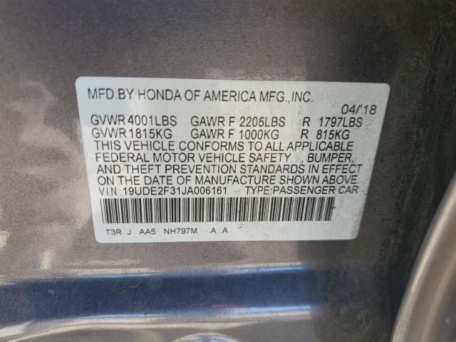 19UDE2F31JA006161 - 2018 ACURA ILX BASE WATCH PLUS GRAY photo 13