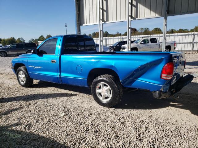 1B7FL26X4WS547304 - 1998 DODGE DAKOTA BLUE photo 2