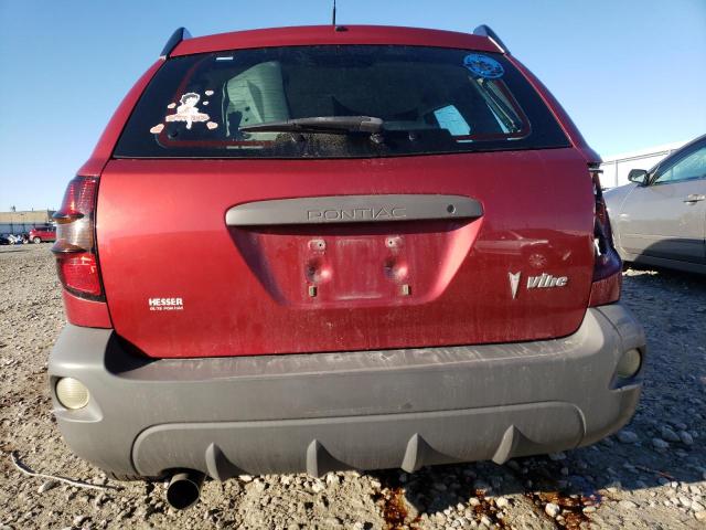 5Y2SL62804Z445393 - 2004 PONTIAC VIBE RED photo 6