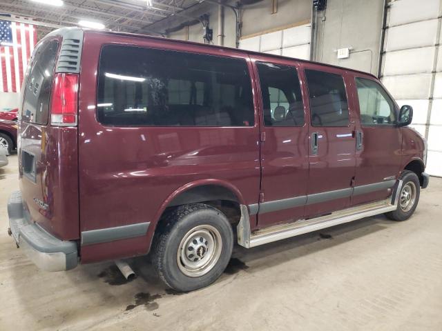 1GNGG25R9W1034218 - 1998 CHEVROLET EXPRESS G2 BURGUNDY photo 3