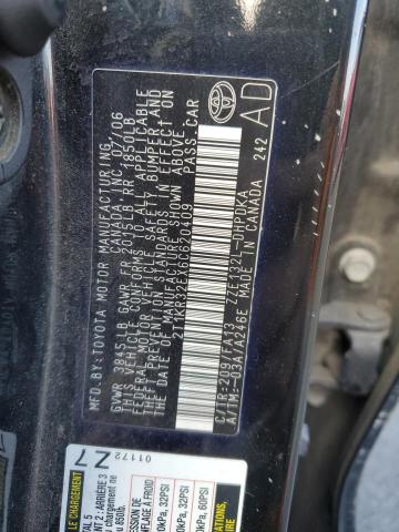 2T1KR32EX6C620409 - 2006 TOYOTA COROLLA MA XR BLACK photo 12