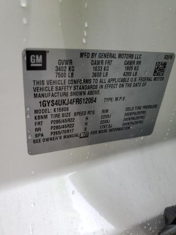 1GYS4UKJ4FR612064 - 2015 CADILLAC ESCALADE ESV PLATINUM ბეჟი ფოტო 13