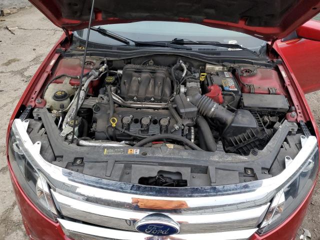 3FAHP0HG9AR349889 - 2010 FORD FUSION SE RED photo 11