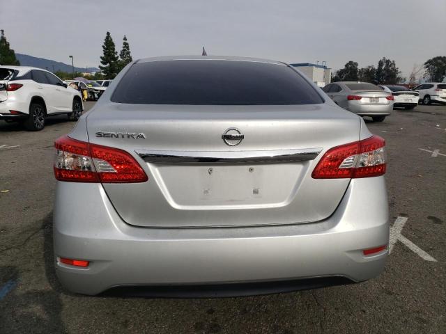 3N1AB7APXFY222579 - 2015 NISSAN SENTRA S SILVER photo 6