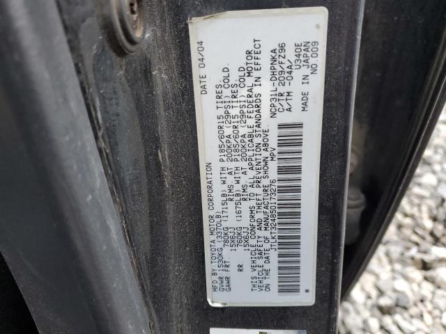 JTLKT324850173276 - 2005 TOYOTA SCION XB BLACK photo 12