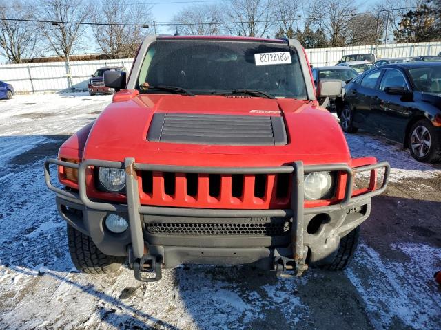 5GTDN13E678242313 - 2007 HUMMER H3 RED photo 5