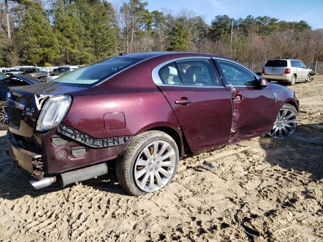 1LNHL9ER3BG608476 - 2011 LINCOLN MKS BURGUNDY photo 3