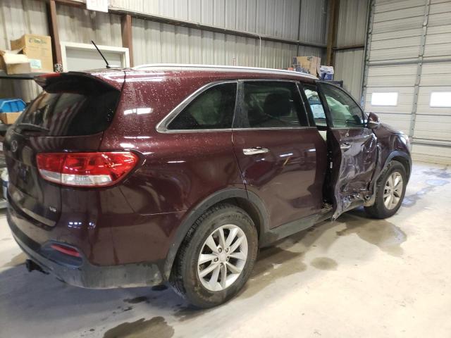 5XYPGDA53HG292227 - 2017 KIA SORENTO LX MAROON photo 3