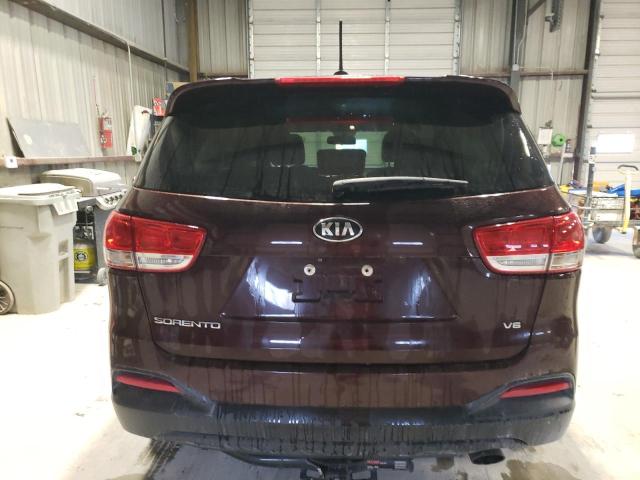 5XYPGDA53HG292227 - 2017 KIA SORENTO LX MAROON photo 6