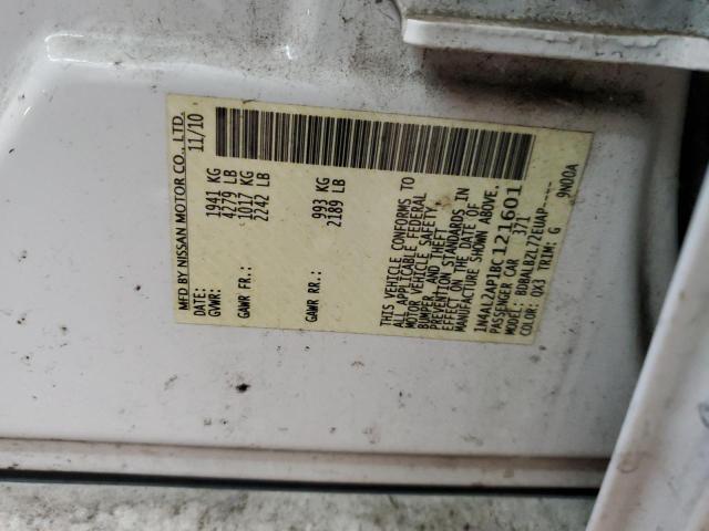 1N4AL2AP1BC121601 - 2011 NISSAN ALTIMA BASE WHITE photo 12