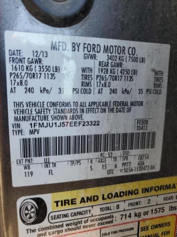 1FMJU1J57EEF23322 - 2014 FORD EXPEDITION XLT 灰色 照片 14