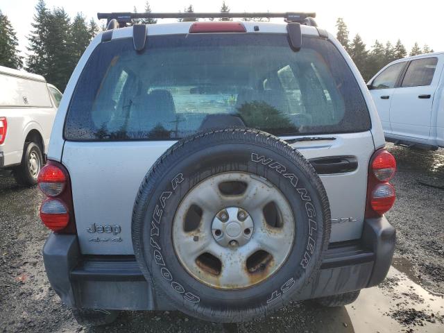 1J8GL48K97W536058 - 2007 JEEP LIBERTY SPORT ვერცხლისფერი ფოტო 6