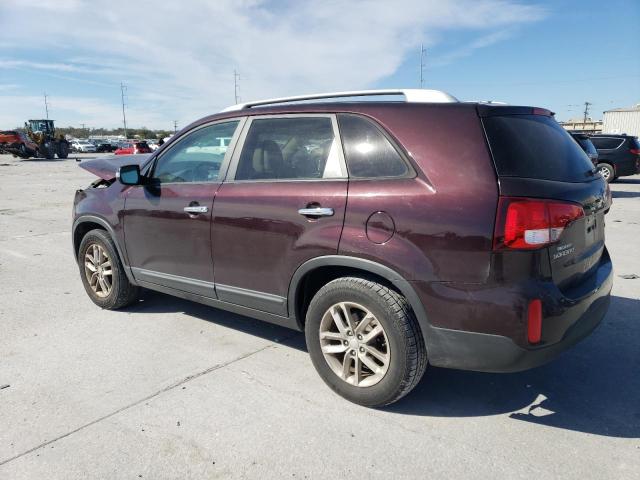 5XYKT4A75FG560098 - 2015 KIA SORENTO LX BURGUNDY photo 2