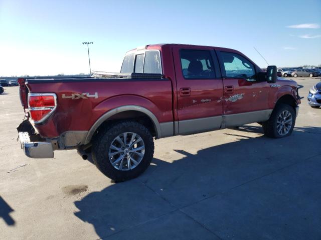 1FTFW1EV1AFB97245 - 2010 FORD F150 SUPERCREW RED photo 3