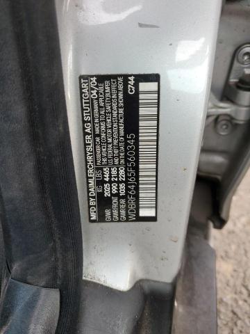 WDBRF64J65F560345 - 2005 MERCEDES-BENZ C 320 银色 照片 12