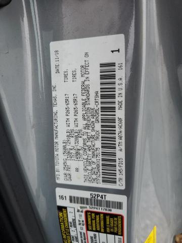 5TFSZ5AN8KX175175 - 2019 TOYOTA TACOMA ACCESS CAB ნაცრისფერი ფოტო 12