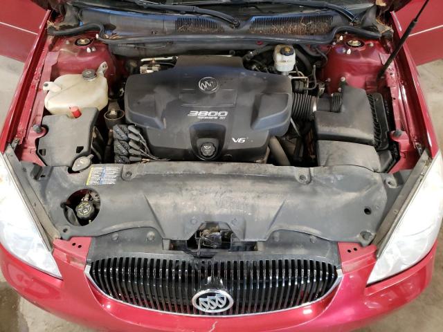 1G4HD57297U162817 - 2007 BUICK LUCERNE CXL RED photo 11