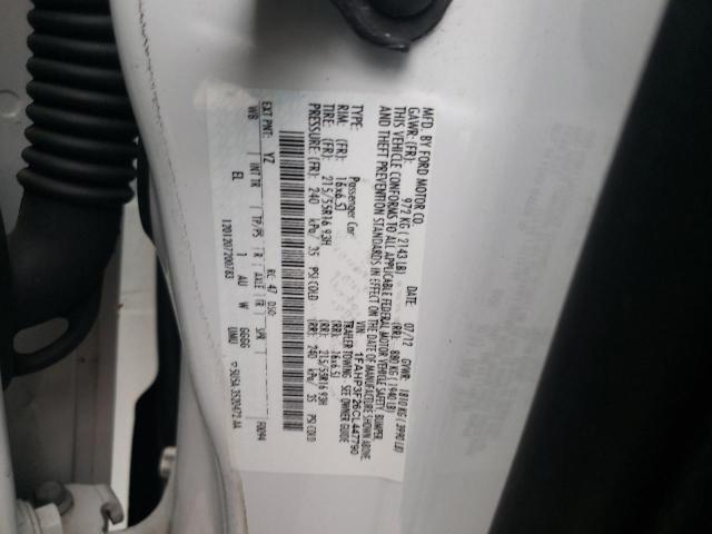 1FAHP3F26CL447790 - 2012 FORD FOCUS SE WHITE photo 12