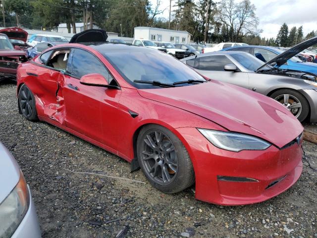 5YJSA1E6XNF496734 - 2022 TESLA MODEL S Qırmızı foto 4