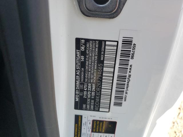 WDDWK8DB2KF794665 - 2019 MERCEDES-BENZ C 300 白色 照片 12