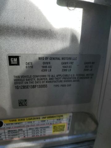 1G1ZB5E13BF130055 - 2011 CHEVROLET MALIBU LS Серебристый фото 12