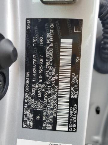 JTEBU5JRXJ5561104 - 2018 TOYOTA 4RUNNER SR5/SR5 PREMIUM SILVER photo 13