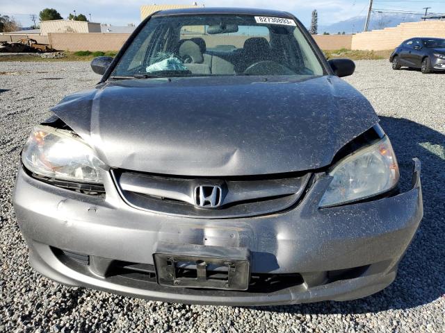 2HGES16665H592266 - 2005 HONDA CIVIC LX CHARCOAL photo 5