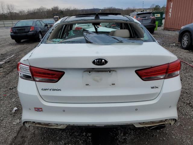 5XXGU4L30GG007197 - 2016 KIA OPTIMA EX WHITE photo 6