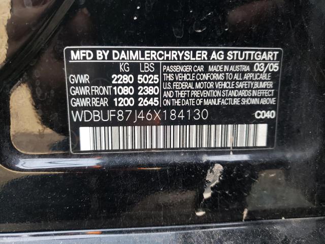 WDBUF87J46X184130 - 2006 MERCEDES-BENZ E 350 4MATIC BLACK photo 12