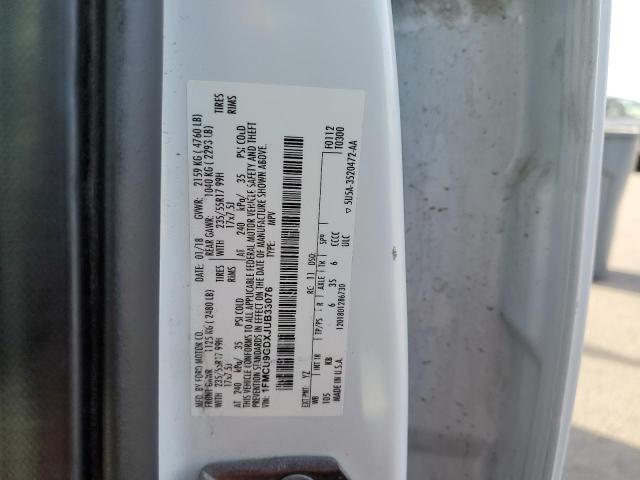 1FMCU9GDXJUB33076 - 2018 FORD ESCAPE SE أبيض صورة 13