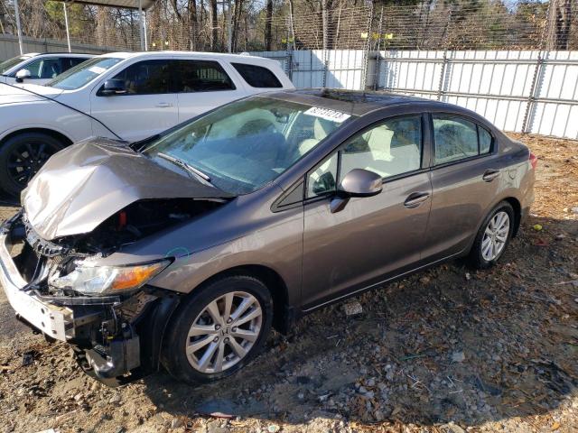 19XFB2F87CE053643 - 2012 HONDA CIVIC EX GRAY photo 1