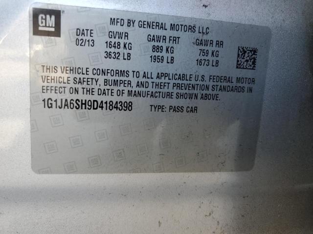 1G1JA6SH9D4184398 - 2013 CHEVROLET SONIC LS 银色 照片 12