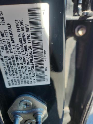 5J6RE38749L008734 - 2009 HONDA CR-V EXL BLACK photo 13